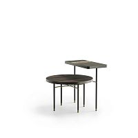 Contemporary side table Parurewoodenmetalmarble