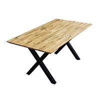 Minimalist design table ASKET-LOFT CLASSIKoakpowder-coated steel baserectangular
