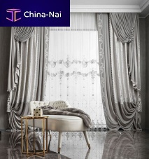 Geometric curtain AURA MODEL ALLOVERfabric