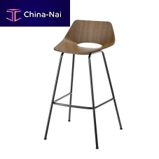 Contemporary bar chair S 661 Hindoorfabricwooden