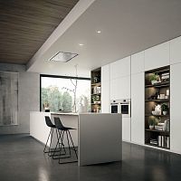 Contemporary kitchen YOTA : COMPOSIZION 01laminateislandhandleless
