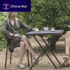Folding table Bistrot70contemporaryhigh-density polyethylene (HDPE)powder-coated steel base