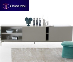 Contemporary sideboard Miragelacquered MDFlacquered steelwith shelf