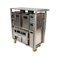 Work station cart JASMINaluminumwith drawermulti-level