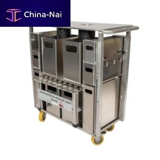 Work station cart JASMINaluminumwith drawermulti-level