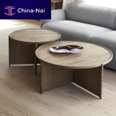 Contemporary coffee table CLING oakoak basewood veneer base