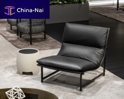 Contemporary armchair BALTIMORAfabricleathermetal