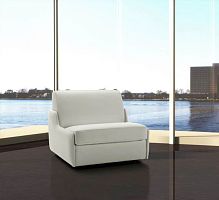 Contemporary fireside chair DREAMleatherfabricbed