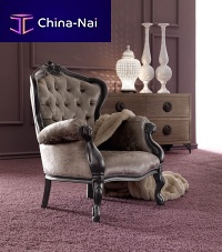 Classic armchair GEMMAleatherfabricwooden