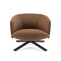Contemporary armchair LIVREfabricleatherwooden