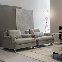Contemporary armchair ABERDEEN fabricpolyurethanewith removable cushion