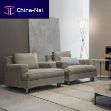 Contemporary armchair ABERDEEN fabricpolyurethanewith removable cushion