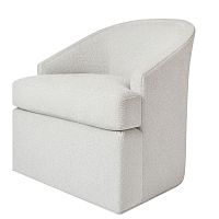 Contemporary armchair Dexterfabricwhiteswivel