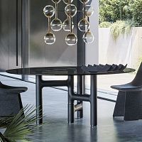 Contemporary table Pivotsolid woodglassmarble