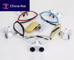Glasses-type binocular loupe FD--06with headlamp