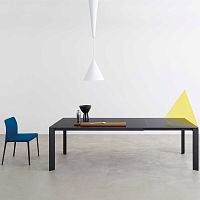 Contemporary table EVERY + GRIDglassaluminumaluminum base