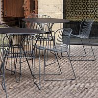 Contemporary chair BOLONIA gardenindoorgalvanised steel