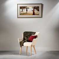 Scandinavian design chair CLAMSindoorfabricnatural oak