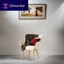 Scandinavian design chair CLAMSindoorfabricnatural oak