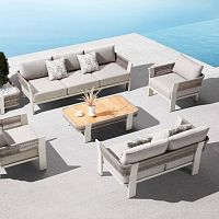 Contemporary sofa BORROMEOSunbrella®whiteblack