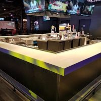 Epoxy counter top for barindoorwhite