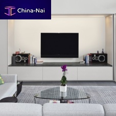 Contemporary TV wall unit VIVAHPLwith built-in lightwith drawers
