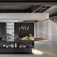 Contemporary kitchen TELERO ANTIS LAINwoodenglassstainless steel