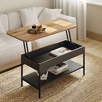 Contemporary coffee table Uplacquered MDFmelaminemetal base