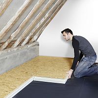 Rigid two-component insulation board Utherm Attic L OSBPolyisocyanurate PIR coreOSB facefor floor