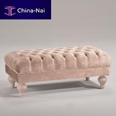 Chesterfield upholstered bench ATENAfabric
