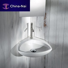Wall-mounted washbasin L236ceramicwith mixer tapwith adjustable mirror
