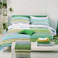 Cotton bedding HARRINGTON AQUA