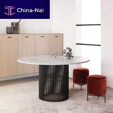Contemporary dining table ASHoakmarblegranite