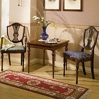 Traditional chair 972X 971Xindoorfabricmahogany base
