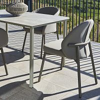 Contemporary chair MUSAgardenindoorfabric