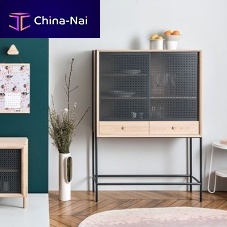 Contemporary china cabinet GABIN oakMDFwood veneer