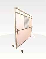 X-ray radiation shielding screen mobilewith window