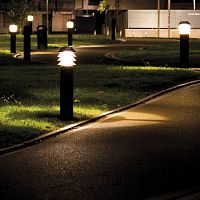 Urban bollard light CUVIcontemporaryCOR-TEN® steelacrylic