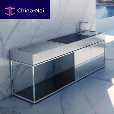 Outdoor kitchen COCOAcontemporarystainless steellarge