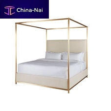 Canopy bed ALLURE CALIFORNIAdoublecontemporaryupholstered
