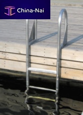 Dock ladder HOWELL GALVALUME FLIP-UPfoldingswimaluminum