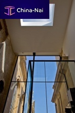 Flat roof skylight OPENING POP UP