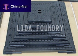 Cast iron manhole cover EN124-B125 DUCTILE IRONsquare
