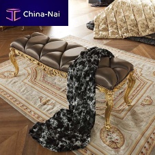 Classic upholstered bench BELLA VITA fabricviolet