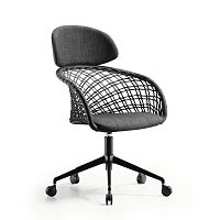 Contemporary office armchair P47 DPA TS-CUfabricleathermetal