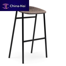 Contemporary bar stool LJ3/LJ4made from recycled materialspowder-coated steel basepowder-coated steel base