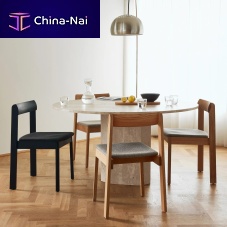 Minimalist dining chair Blueprintindoorfabricoak base