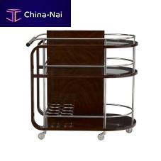 Home service trolley DUKEpolished stainless steelglass