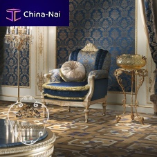 Classic armchair 14419fabricsolid woodhandmade