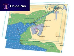 Digital nautical chart Vector